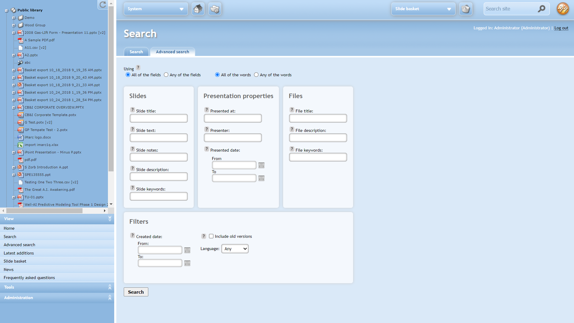 ipm advanced search